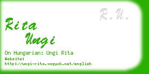 rita ungi business card